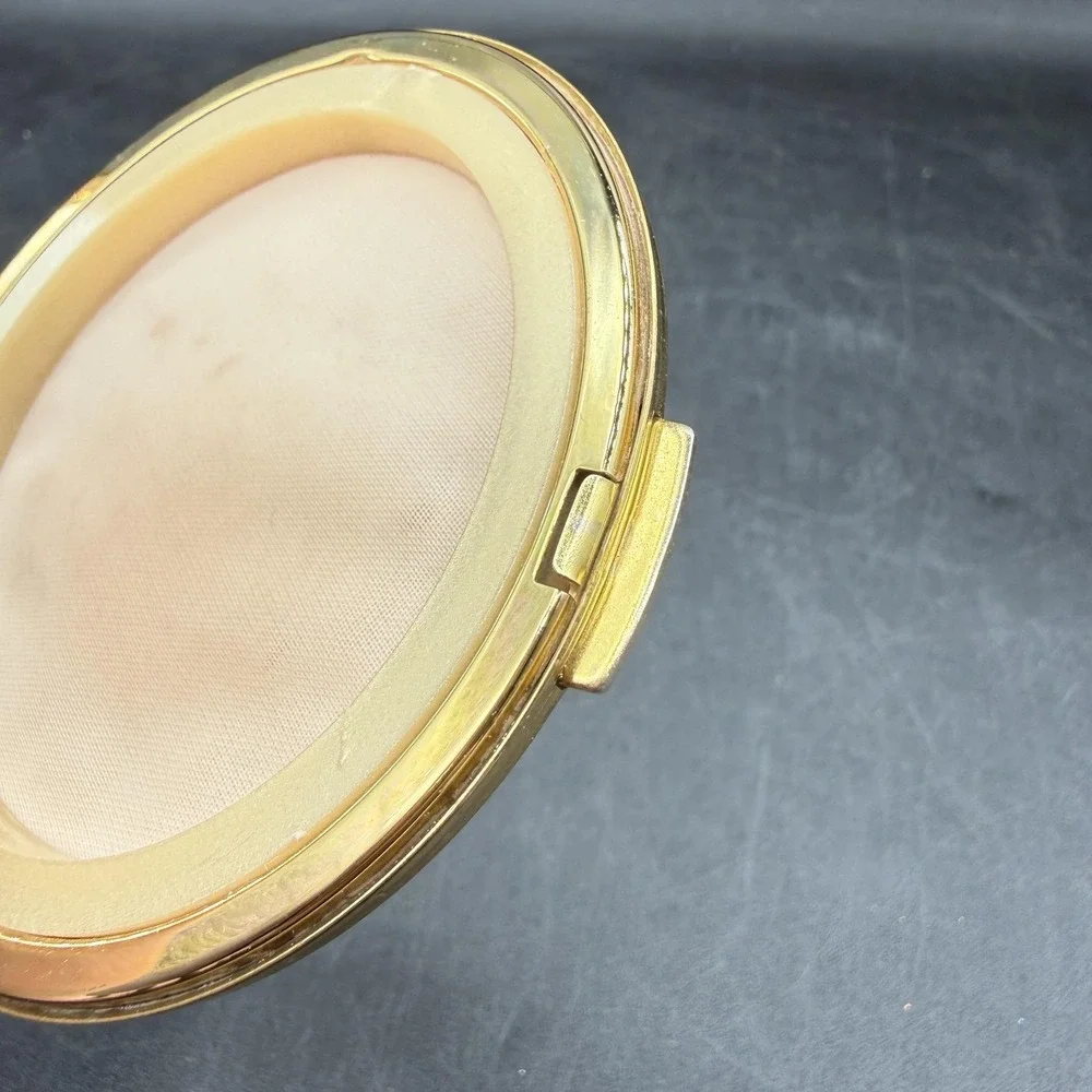 Vintage Stratton England Equestrian Horse Bit Powder Compact Mirror‎ Round 3 In